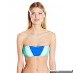 Nautica Women's Shades of The Sea Color Block Bandeau Bikini Top Azure B01MUHNV7F